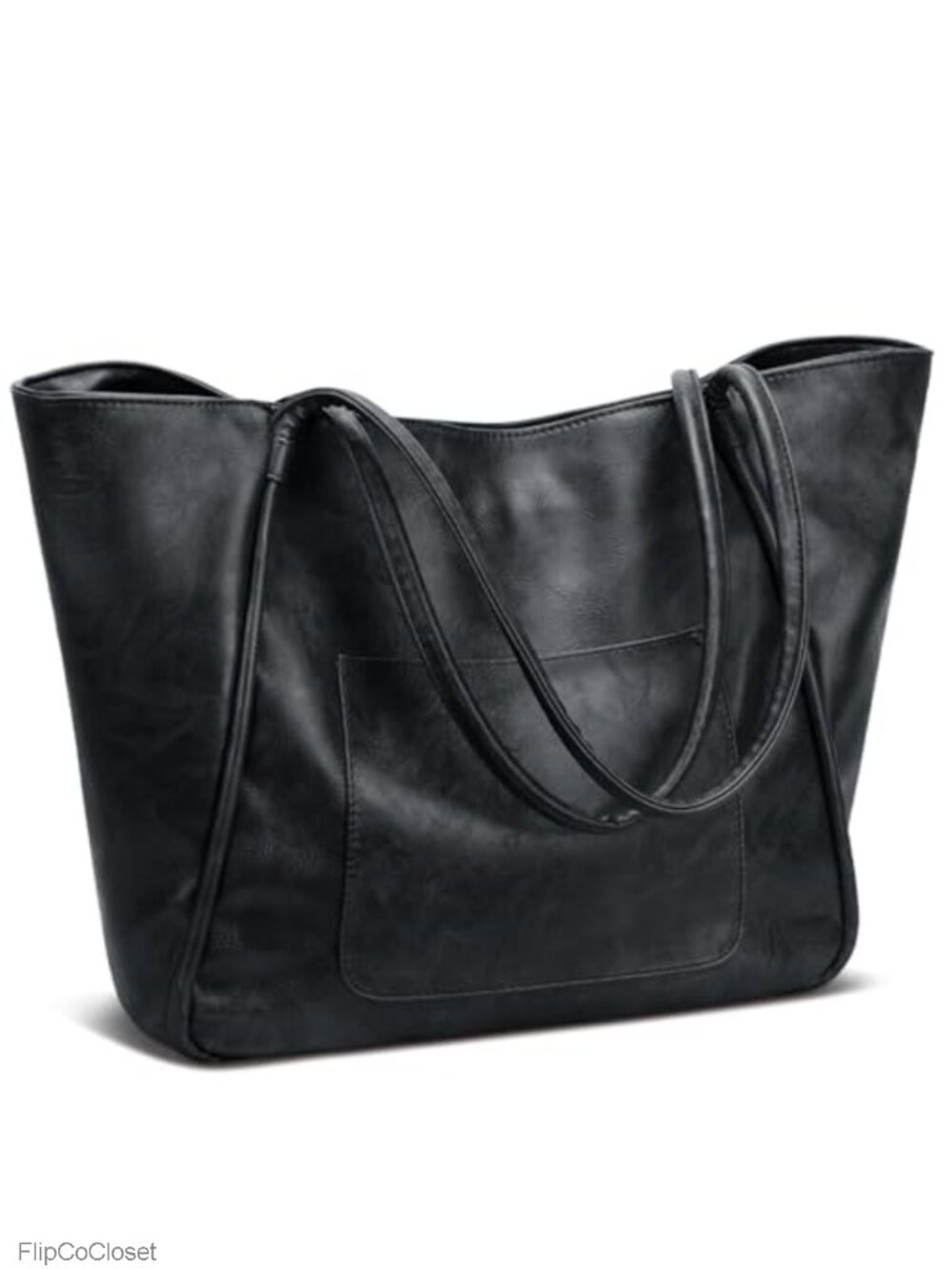 Large Tote Bag for Women with Zipper Leather Travel Purse Handbag
